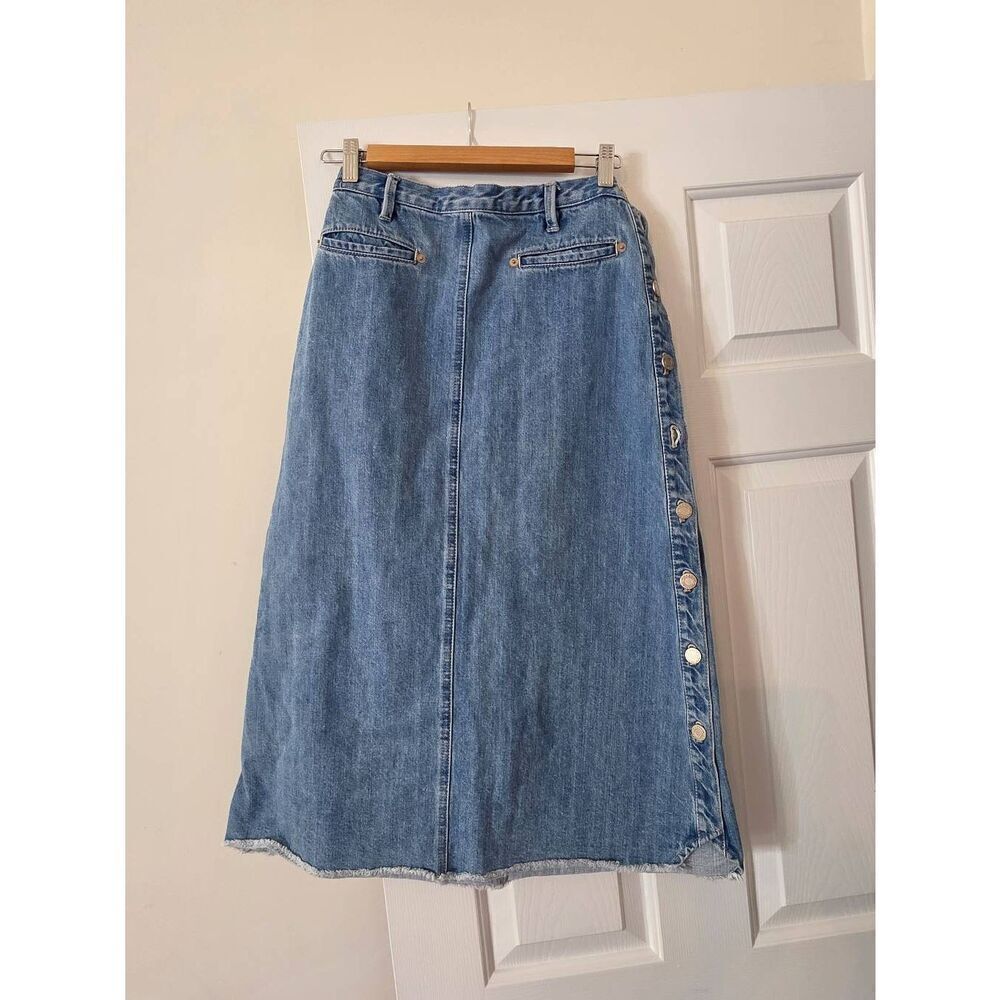 Thakoon Denim Midi Skirt 4 - Picture 2 of 9